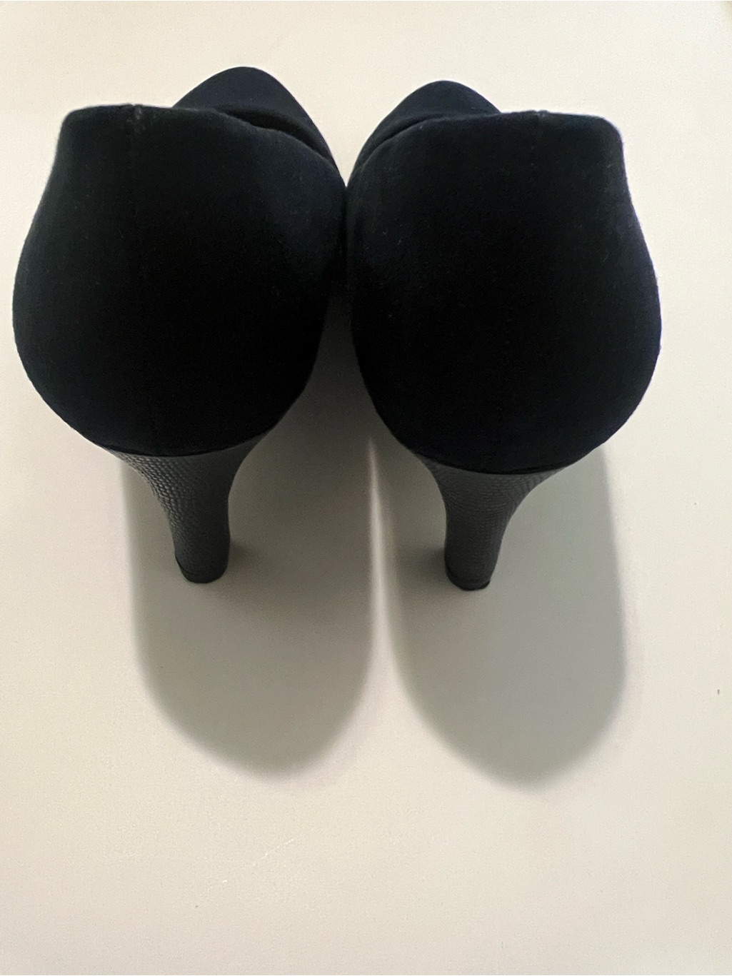 Nwot Good For The Sole Wide Fit (Brand In The Uk) Navy Blue Suede Heels — image 3 of 5